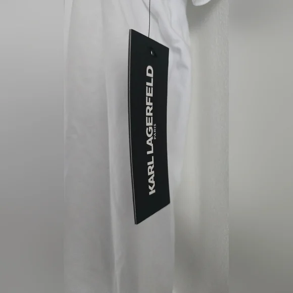 NWT Karl Lagerfeld White Tee T-Shirt Size Large - Picture 3 of 3